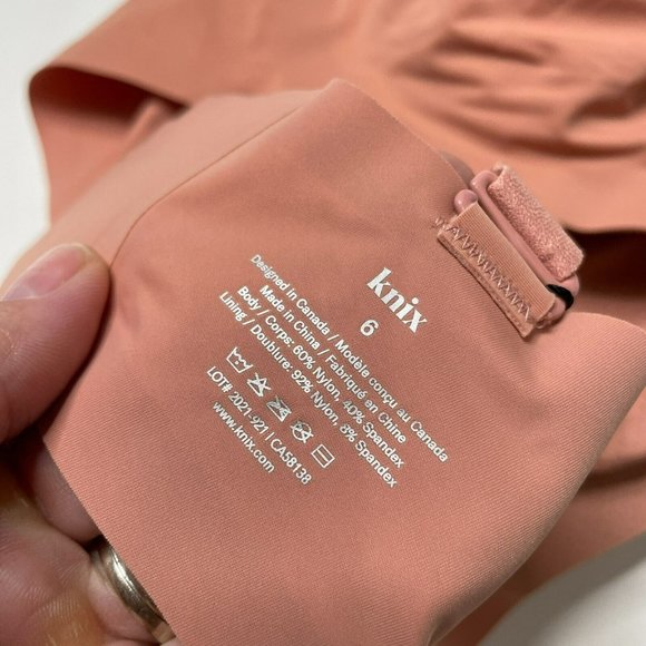 Knix Pink Ginger Padded V Neck Wireless Bra - Picture 7 of 7